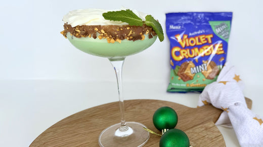 Violet Crumble Mint Grasshopper Cocktail