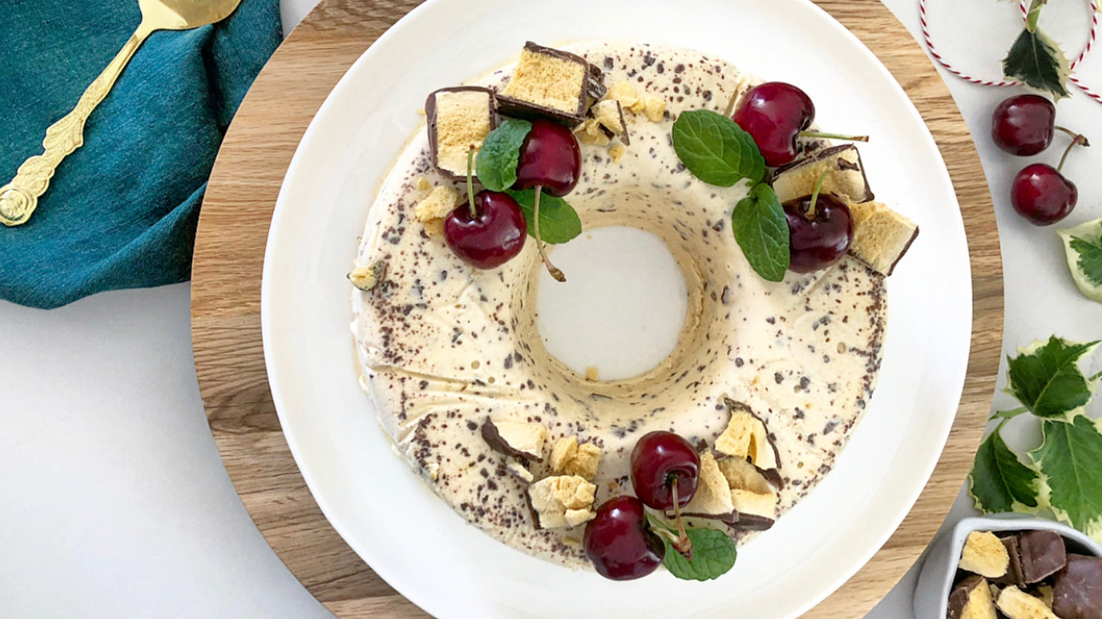 Violet Crumble Ice Cream Christmas Wreath