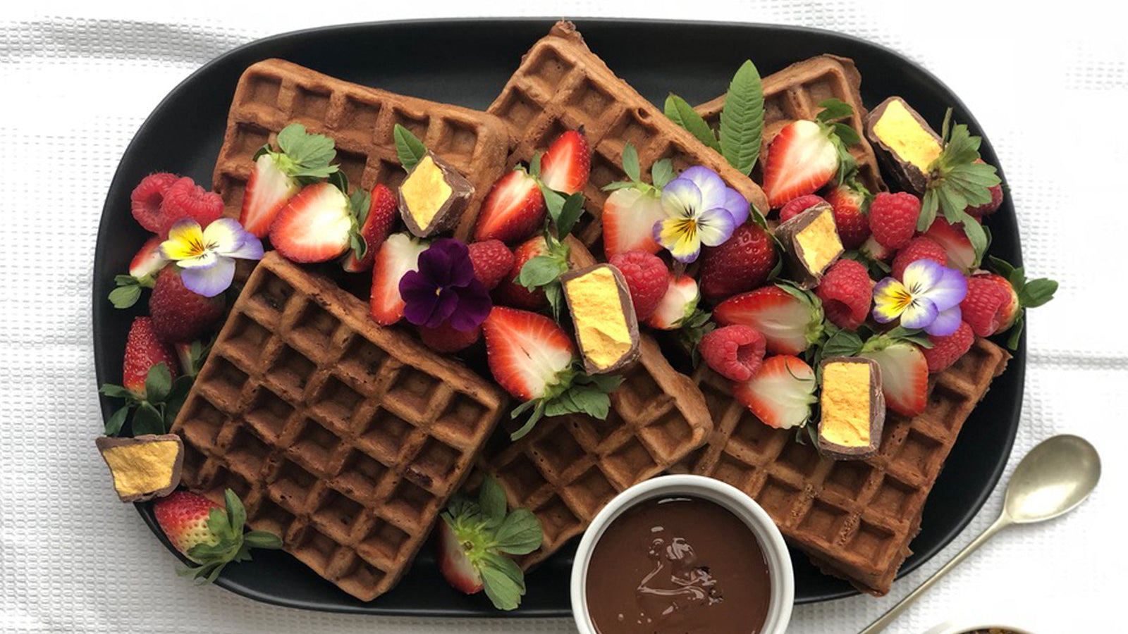 Violet Crumble Choc Waffles