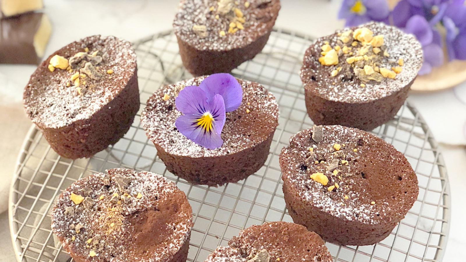 Violet Crumble Friands