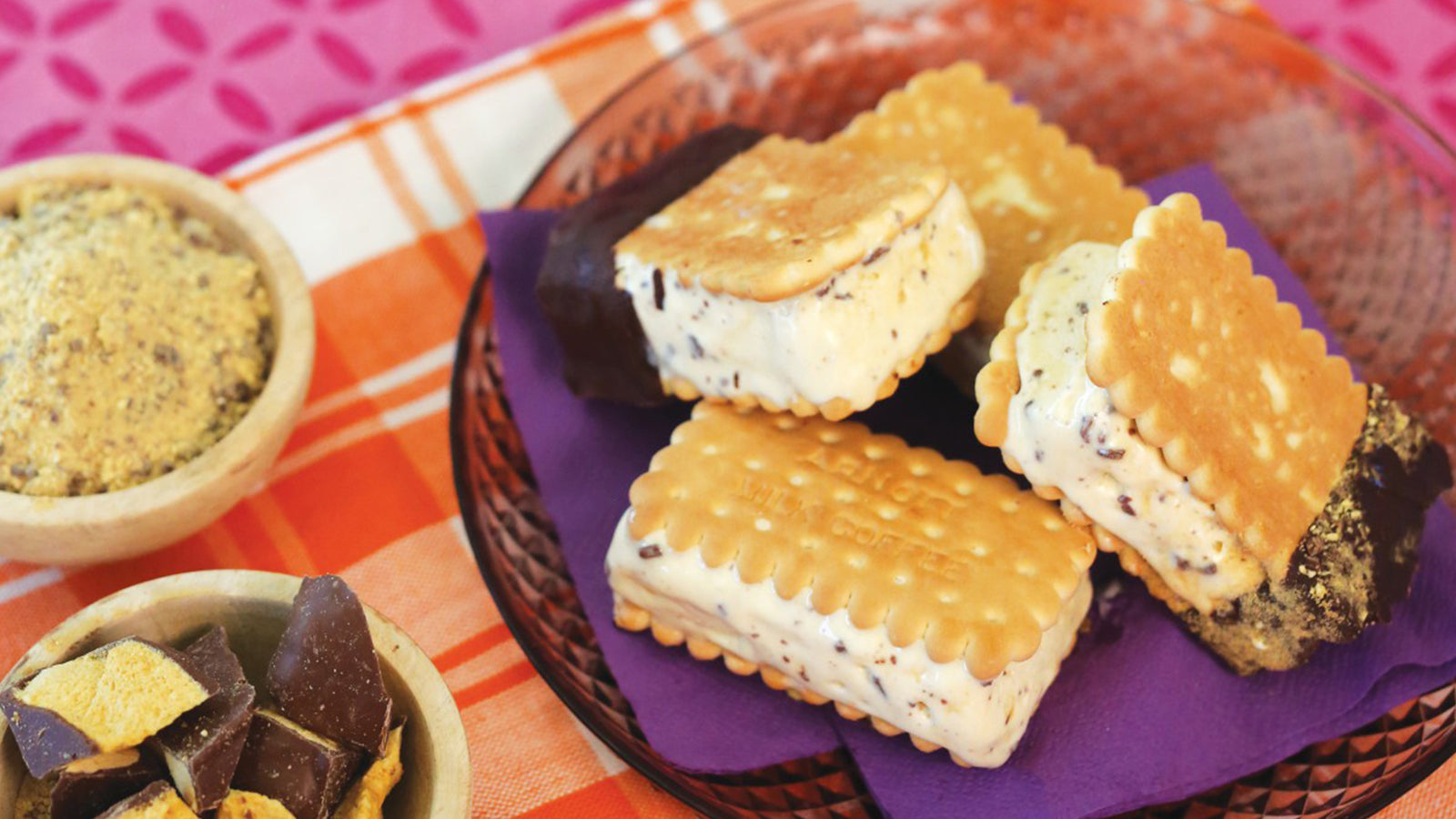 Violet Crumble Ice Cream Slice