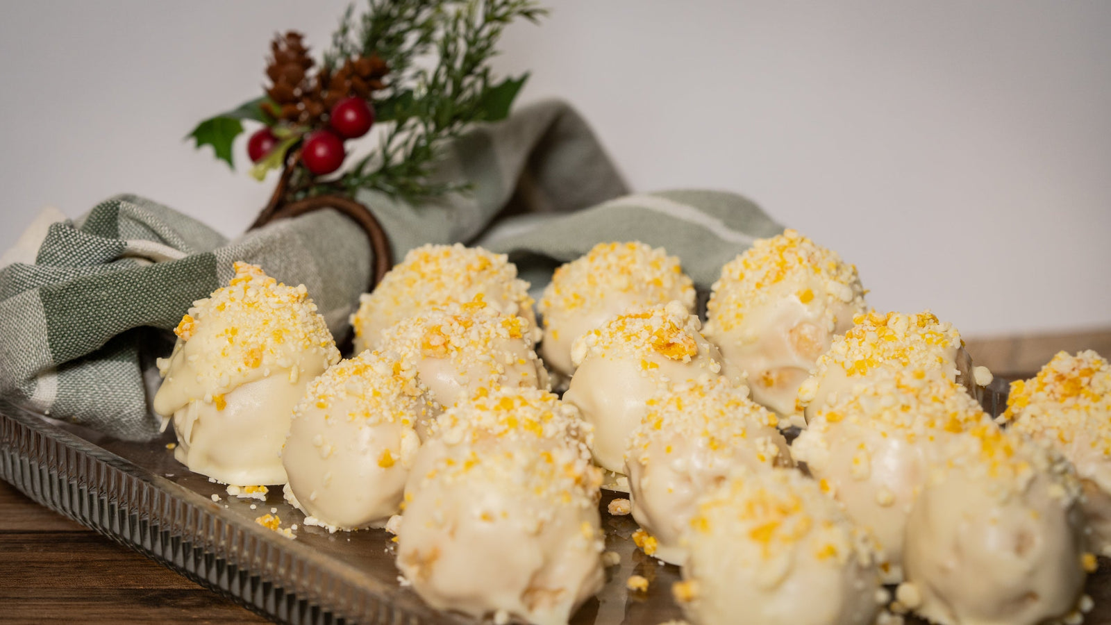 No-Bake White Choc Pineapple FruChocs Christmas Truffles
