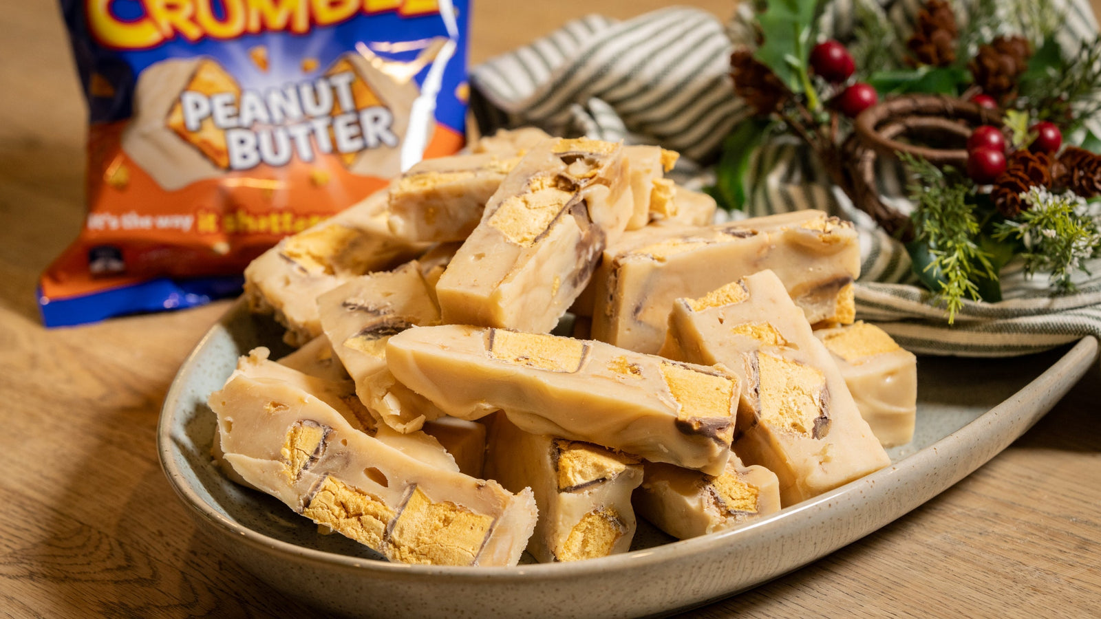 Violet Crumble Peanut Butter Christmas Fudge