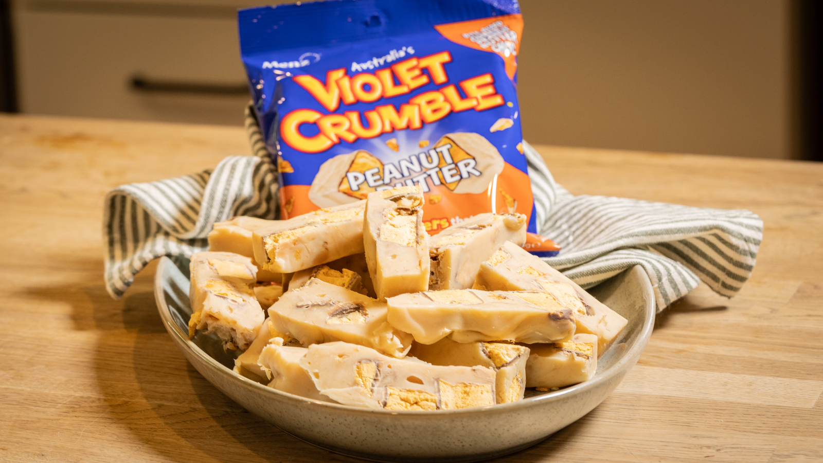 Violet Crumble Peanut Butter Fudge